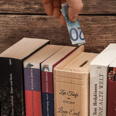 Sparen Sie Geld und die Umwelt mit unserer Bambus-Holz-Kasseneinsparung-Herausforderungskiste