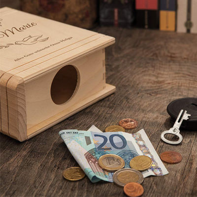 Sparen Sie Geld und die Umwelt mit unserer Bambus-Holz-Kasseneinsparung-Herausforderungskiste