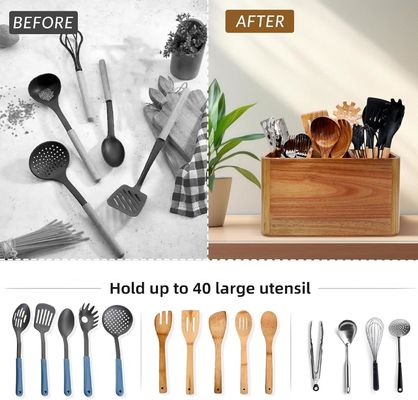 Großkapazität Acacia-Holz-Speicher für Küchenzähler in Massivholz-Struktur