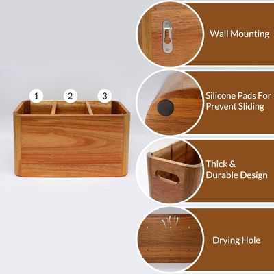 Großkapazität Acacia-Holz-Speicher für Küchenzähler in Massivholz-Struktur