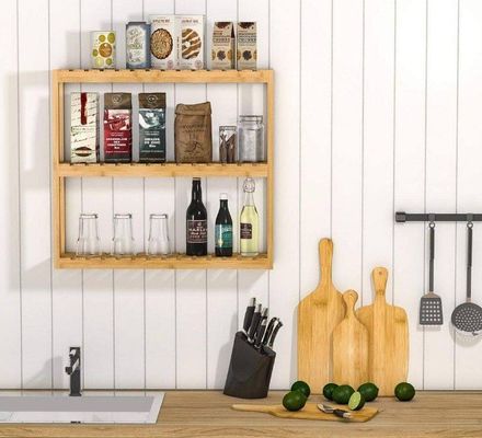 Naturfarbe 3 Stufen Holz-Storage-Regal für die Organisation Ihrer Badezimmer Notwendigkeiten