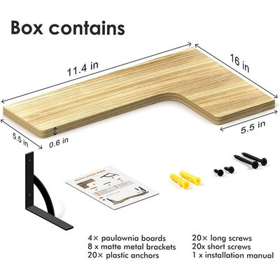 Wandmontierte BAMBOO-Floating-Regale zum Entfernen von Hausdekorationen im Bad