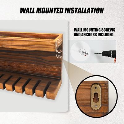 Bequemer Holzgürtel-Lagerplaner mit Doppelregal aus Walnuss- und Buchenmaterial