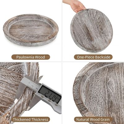 Rustikale Asche Tealight Post Tray Kleines Bauernhaus Tisch Mittelpunkt mit individuellem Logo