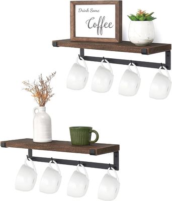 Massivholz-Floating Rack Kaffeebar-Zubehör für Wandbuchregale in Kinderküche