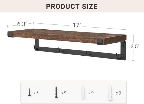 Massivholz-Floating Rack Kaffeebar-Zubehör für Wandbuchregale in Kinderküche