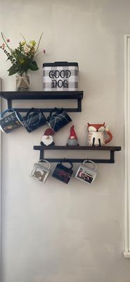 Massivholz-Floating Rack Kaffeebar-Zubehör für Wandbuchregale in Kinderküche