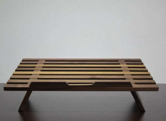 Holz Walnuss Laptop Stand Customized Logo Holz handgefertigt Laptop Riser und Halter