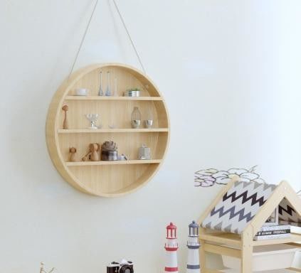 2-stöckige schwimmende Wandmontierte rustikale Holzregale für moderne Messing-Hausmöbel