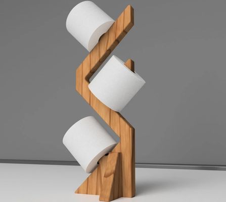 Holzregal für stilvolle und funktionelle Toilettenpapierhalter