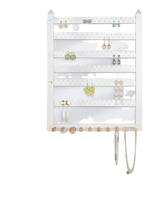 Einfach zu montieren Massivbeukenholz Ohrring Hängende Halter Halter Hanger Wandmontage Schmuck Organisator