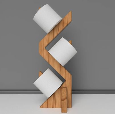 Holzregal für stilvolle und funktionelle Toilettenpapierhalter
