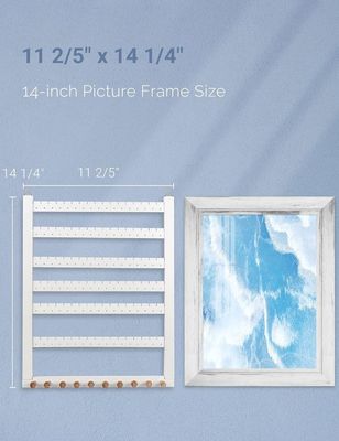 Einfach zu montieren Massivbeukenholz Ohrring Hängende Halter Halter Hanger Wandmontage Schmuck Organisator