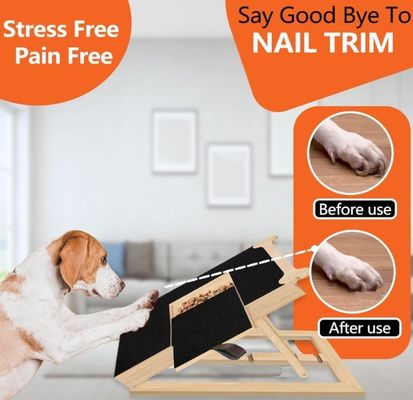 Holz Hunde Nagel Kratzbrett Knochen Stil Nagel Filing Brett für Hunde OEM-Leckerei enthalten