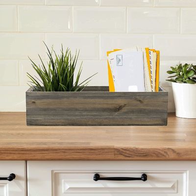 Andere Geschenke Handwerk Luxus rustikal braun Holzpflanzenbox mit abnehmbaren Kunststoff-Liner