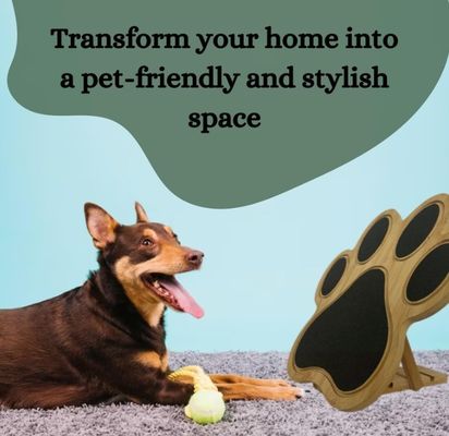 Hunde Nagel Kratzbrett Kratzpad für Hunde auf Wunsch Dekorativ Bambus Pfotendruck