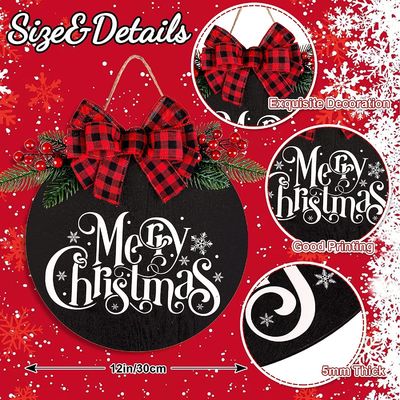 DIY Weihnachts-Sublimation Hängende Holzhandwerk Rundkreise Rahmen Wandschild Dekor Blanks