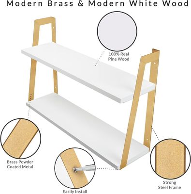 Zuhause Möbel 2-Ebenen Moderne rustikale schwimmende Wandregale mit Wandmontage