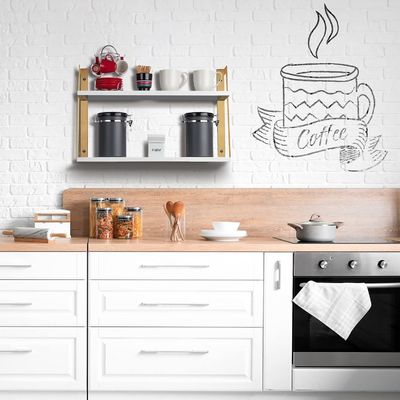 Zuhause Möbel 2-Ebenen Moderne rustikale schwimmende Wandregale mit Wandmontage