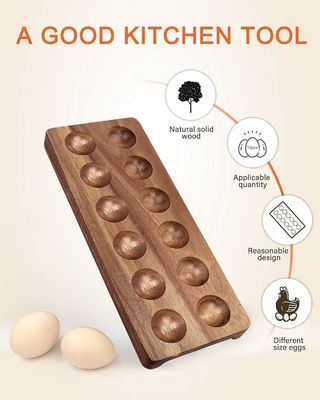 Holzbehälter für Eier aus Massivholz