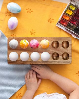 Holzbehälter für Eier aus Massivholz