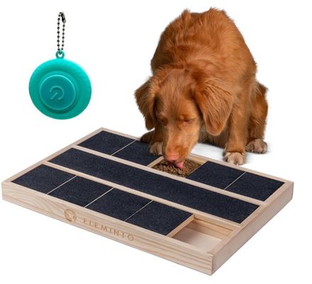 OEM Holz Hunde Nagel Kratzer Box mit Food Divider Customized Logo Kiefer Holz Box