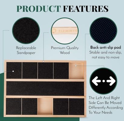 OEM Holz Hunde Nagel Kratzer Box mit Food Divider Customized Logo Kiefer Holz Box