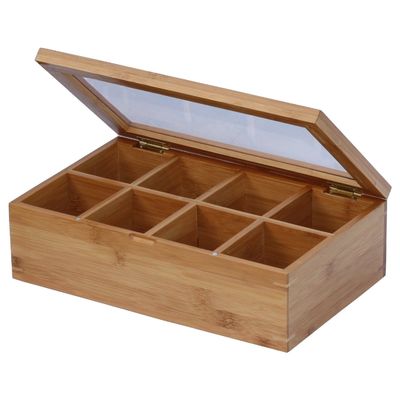 Organisieren Sie Ihre Tee-Sammlung mit dieser verwendbaren Bambusfarbenen japanischen Teebüchse