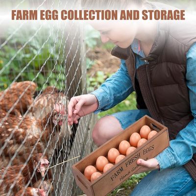 Rustikale Eierkiste aus Holz für 12 frische Eier