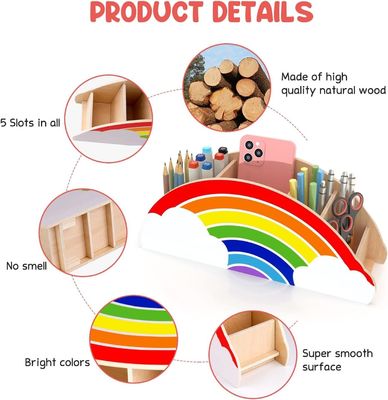 Siebenschirm-gedruckte Bambusholz-Caddy für Telefon- und Versorgungsorganisation in Massivholz