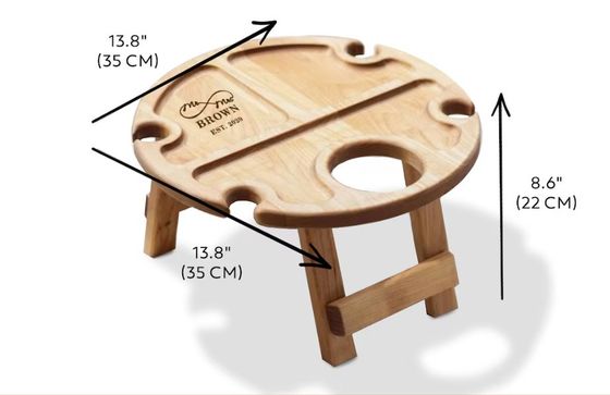 Klappbares Serviertrey Tragbare Weintisch mit Speicherplatz-Funktion und individuellem Logo