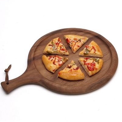 13 Zoll rundes Holz-Pizza-Tray mit Windkonstruktion und umweltfreundlichem Material