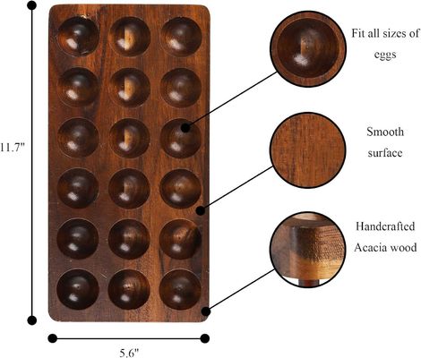 Küchenorganisation Haushaltsgerät Doppelschicht Holzeierfach mit individuellem Logo