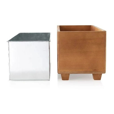 Customized Logo Champagner Kühlbehälter für Jahrestag Holz Geschenk Personalisiertes Design