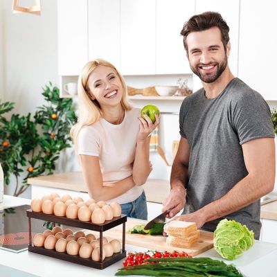 Küchenorganisation Haushaltsgerät Doppelschicht Holzeierfach mit individuellem Logo