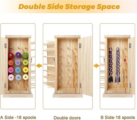 360° drehbarer Holzfadenhalter Idealer Speicher für DIY-Spulen