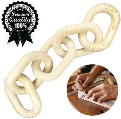 Handgefertigte Mango Holz Kette Link Dekor für Volkskunst Stil Heimdekoration