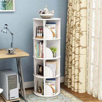 Farbenfrohe 360-Grad-Rotations-Buchregal für Kinderbuchlager