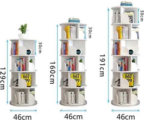 Farbenfrohe 360-Grad-Rotations-Buchregal für Kinderbuchlager