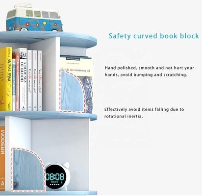 Farbenfrohe 360-Grad-Rotations-Buchregal für Kinderbuchlager