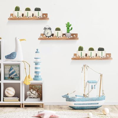 Custom Logo Wand montiert rustikal 3 Stück Schnee Berg Schwimmbettregale für Kinderzimmer