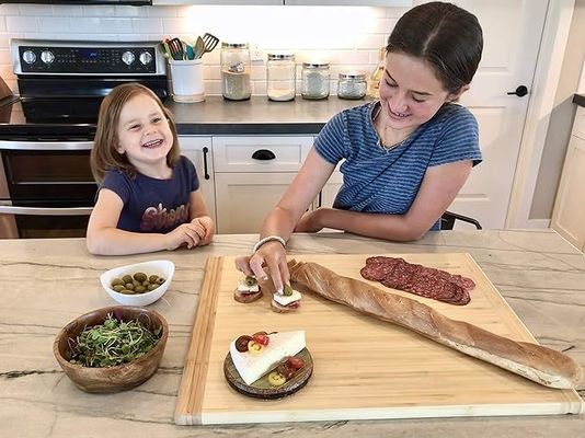 Vielseitiges BSCI LFGB 8 Bambus-Ausziehbrett in verschiedenen Größen für verschiedene Zwecke