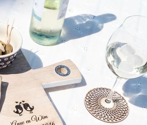 202407 Set 6 Holz-Straßenbahnen Doppelstufige Hochzeits-Straßenbahnen Stehende Art