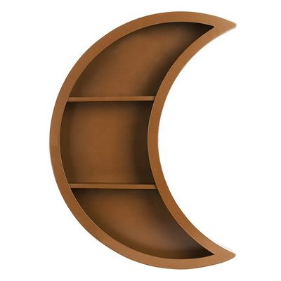 Wohnzimmer Möbel Wandmontierte Mond Holz schwimmende Regale für Wohnzimmer Schlafzimmer Dekor