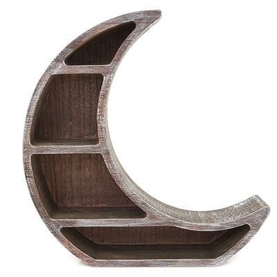 Wohnzimmer Möbel Wandmontierte Mond Holz schwimmende Regale für Wohnzimmer Schlafzimmer Dekor