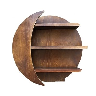 Wohnzimmer Möbel Wandmontierte Mond Holz schwimmende Regale für Wohnzimmer Schlafzimmer Dekor