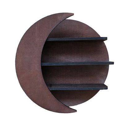 Wohnzimmer Möbel Wandmontierte Mond Holz schwimmende Regale für Wohnzimmer Schlafzimmer Dekor