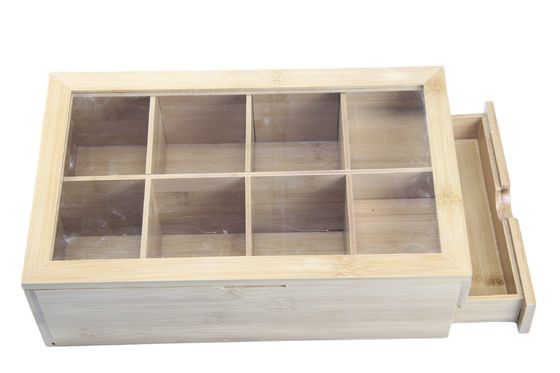 Handgefertigte sichtbare Acryldeckel Teebeutel Verpackung aus Holz Eine einzigartige Ergänzung für Ihre Küche