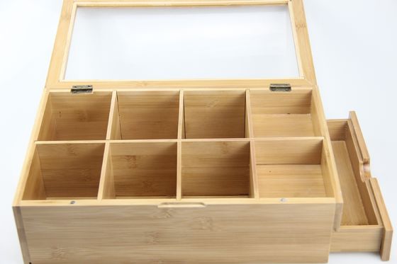 Handgefertigte sichtbare Acryldeckel Teebeutel Verpackung aus Holz Eine einzigartige Ergänzung für Ihre Küche