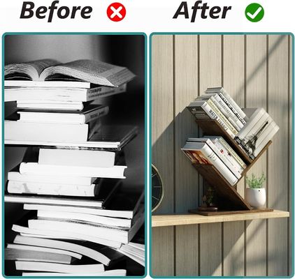 Regalinstallationsart Stehendes Regal für Bücher Zeitschriften CDs Holzlagerregale